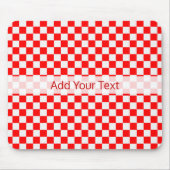 Red and White Classic Checkerboard von STaylor Mousepad (Vorne)