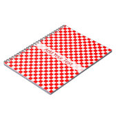 Red and White Classic Checkerboard von STaylor Notizblock (Linke Seite)