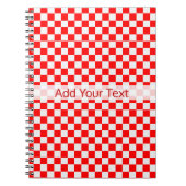 Red and White Classic Checkerboard von STaylor Notizblock (Vorderseite)