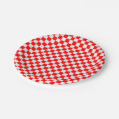 Red and White Classic Checkerboard von STaylor Pappteller (Schrägansicht)