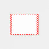 Red and White Classic Checkerboard von STaylor Post-it Klebezettel (Vorderseite)