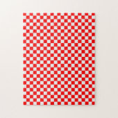 Red and White Classic Checkerboard von STaylor Puzzle (Vertikal)