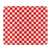Red and White Classic Checkerboard von STaylor Schneidebrett (Vorderseite)
