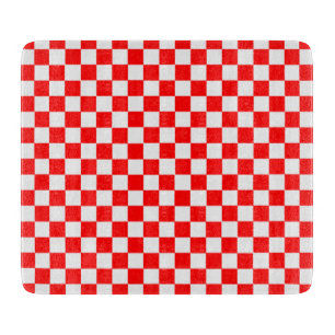 Red and White Classic Checkerboard von STaylor Schneidebrett
