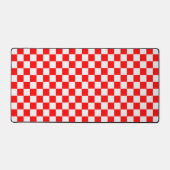 Red and White Classic Checkerboard von STaylor Schreibtischunterlage (Vorderseite)