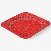 Red and White Cowboy Bandana 2 Pappteller (Gewinkelt)