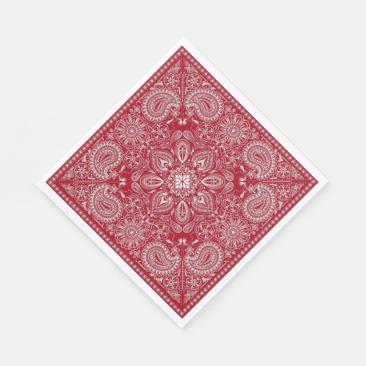 Red and White Cowboy Serviette (Ecke)