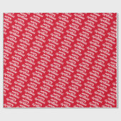 Red And White Custom Template Merry Christmas Gift Geschenkpapier (Flach)