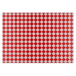 Red and White Diamond Muster von Shirley Taylor Schneidebrett