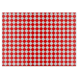Red and White Diamond Muster von Shirley Taylor Schneidebrett