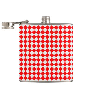 Red and White Diamond Muster von ShirleyTaylor Flachmann