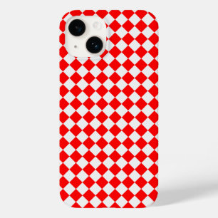 Red and White Diamond Pattern von STaylor Case-Mate iPhone 14 Hülle
