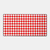 Red and White Diamond Pattern von STaylor Schreibtischunterlage (Vorderseite)