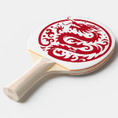 Red and White Dragon Personalized Tischtennis Schläger (Vorderseite)