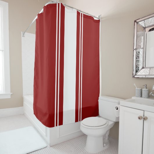 Red and White Duschvorhang (Beispiel)