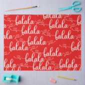 Red and White Fa La Hearts Weihnachten Seidenpapier (Basteln)