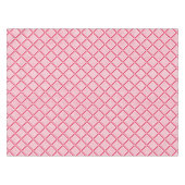 Red and white geometric checkered pattern retro    tischdecke (Vorderseite (Horizontal))