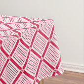 Red and white geometric checkered pattern retro    tischdecke (Beispiel)