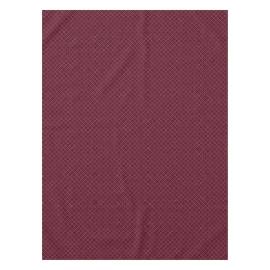 Red and white geometric checkered pattern retro tischdecke (Vorderseite)