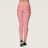 Red and White Gingham Check Leggings (Rückseite)