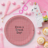 Red and White Gingham - HAMbyWG Paper Bowls Pappteller (Party)