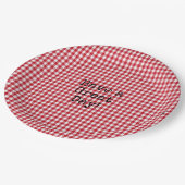 Red and White Gingham - HAMbyWG Paper Bowls Pappteller (Schrägansicht)