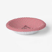 Red and White Gingham - HAMbyWG Paper Bowls Pappteller (Gewinkelt)