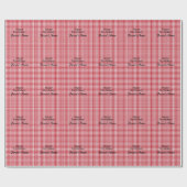 Red and White Gingham - HAMbyWG Wrapping Paper Geschenkpapier (Flach)