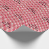 Red and White Gingham - HAMbyWG Wrapping Paper Geschenkpapier (Ecke)