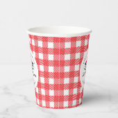 Red and White Gingham I Do GRILLEN Couple's Shower Pappbecher (Rechts)