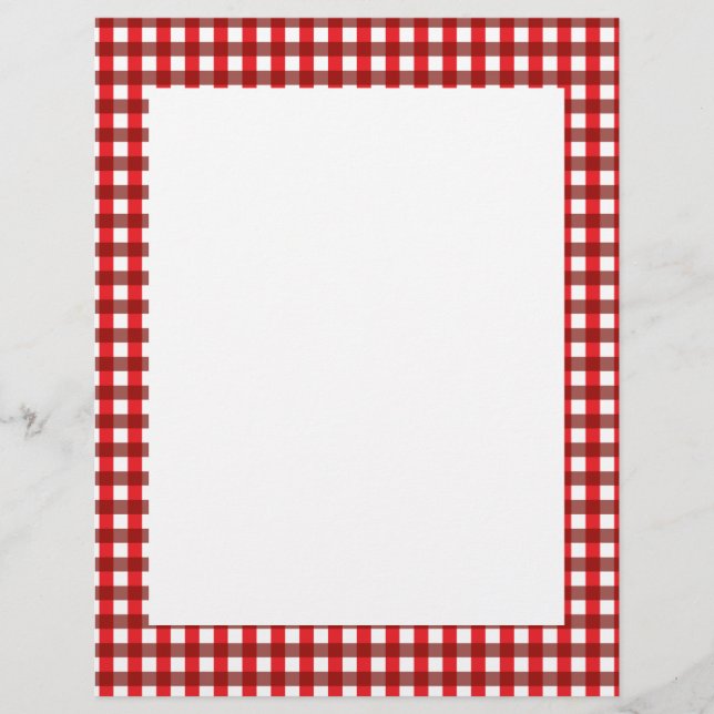 Red and White Gingham Pattern (Vorderseite)