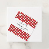Red and White Gingham Pattern Barbeque Vielen Dank Geschenkanhänger (Beispiel)