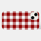 Red and White Gingham Pattern Case-Mate iPhone Hülle (Rückseite (Horizontal))