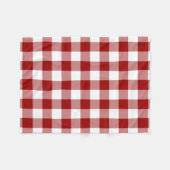 Red and White Gingham Pattern Fleecedecke (Vorderseite (Horizontal))