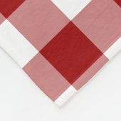 Red and White Gingham Pattern Fleecedecke (Ecke)
