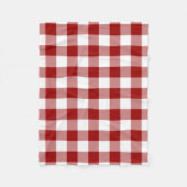 Red and White Gingham Pattern Fleecedecke (Vorderseite)