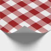 Red and White Gingham Pattern Geschenkpapier (Ecke)