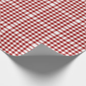 Red and White Gingham Pattern Geschenkpapier (Ecke)