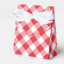 Red and White Gingham Pattern