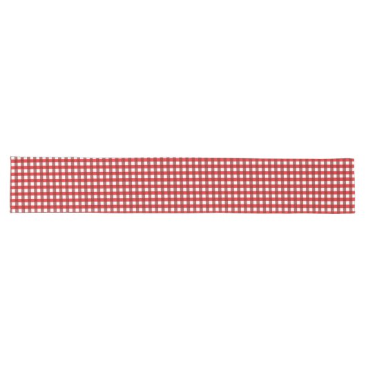 Red and White Gingham Pattern Großer Tischläufer (Horizontal)