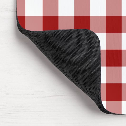 Red and White Gingham Pattern Mousepad (Ecke)