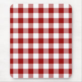 Red and White Gingham Pattern Mousepad (Vorne)