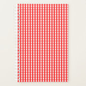 Red and White Gingham Pattern Planer (Vorderseite)