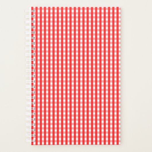 Red and White Gingham Pattern Planer (Vorderseite)