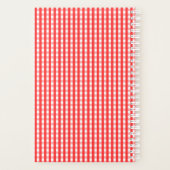 Red and White Gingham Pattern Planer (Rückseite)