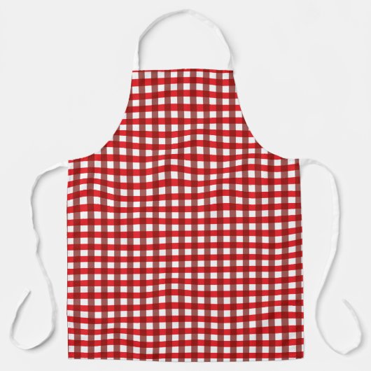 Red and White Gingham Pattern Schürze (Vorderseite)