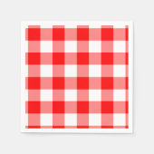 Red and White Gingham Pattern Serviette (Vorderseite)