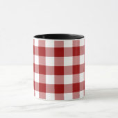Red and White Gingham Pattern Tasse (Zentrum)
