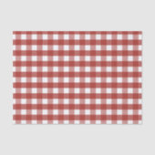 Red and White Gingham Tissue Paper Seidenpapier (Vorderseite)