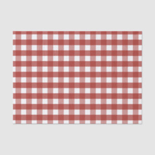 Red and White Gingham Tissue Paper Seidenpapier